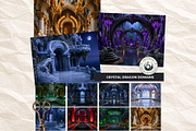 Crystal Beast Realms Backdrops, a Decorative Illustration by ThatsDesignArt (Thumbnail 3 of 15)