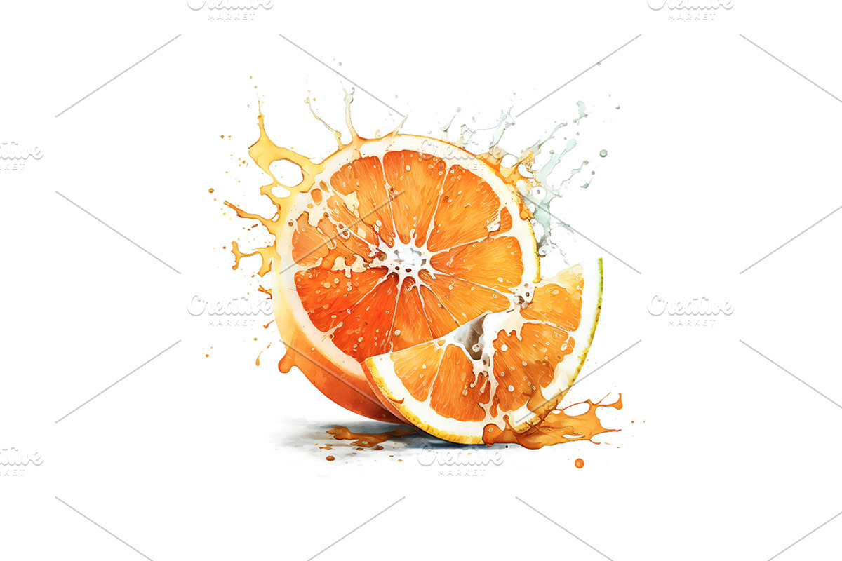 Fruit watercolor illustrations / 01, a Food Illustration by Graxaim Mock-up (Photo 6 of 9)