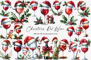 Christmas Red Wine  Clipart, an Illustration by Designworld (Thumbnail 1 of 4)