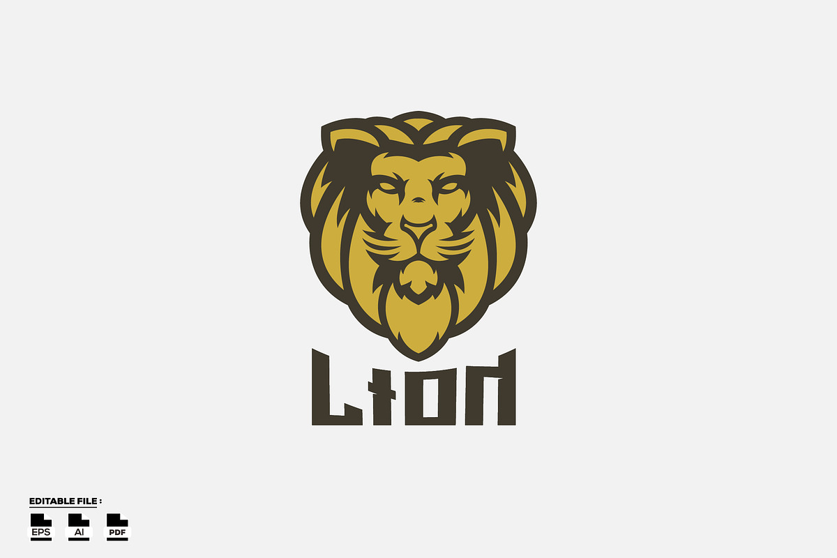 Lion mascot logo, a Branding & Logo Template by LOGTURNAL