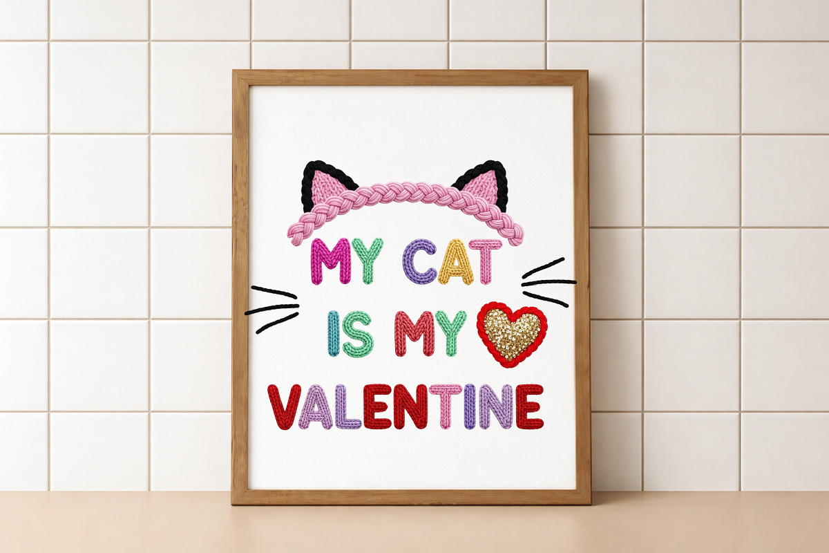 My Cat Is My Valentine PNG, an Illustration by DreamArtGraphic (Photo 3 of 4)