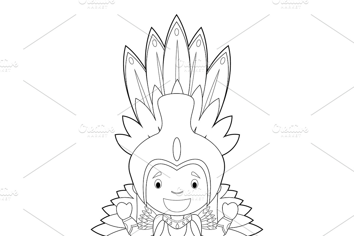 125x Kids of the World for Coloring, an Education Illustration by asantosg (Photo 6 of 23)