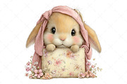 Whimsical Summer Bunny Clipart, an Illustration by Craft Nest (Thumbnail 11 of 12)