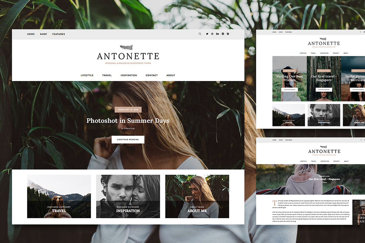 4 WordPress Blog Themes Mega Bundle, a WordPress Template by Creanncy (Photo 2 of 5)