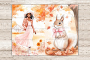 Pink Autumn Junk Journal Paper, a Seasonal Illustration by GlamArtZhanna (Thumbnail 10 of 10)