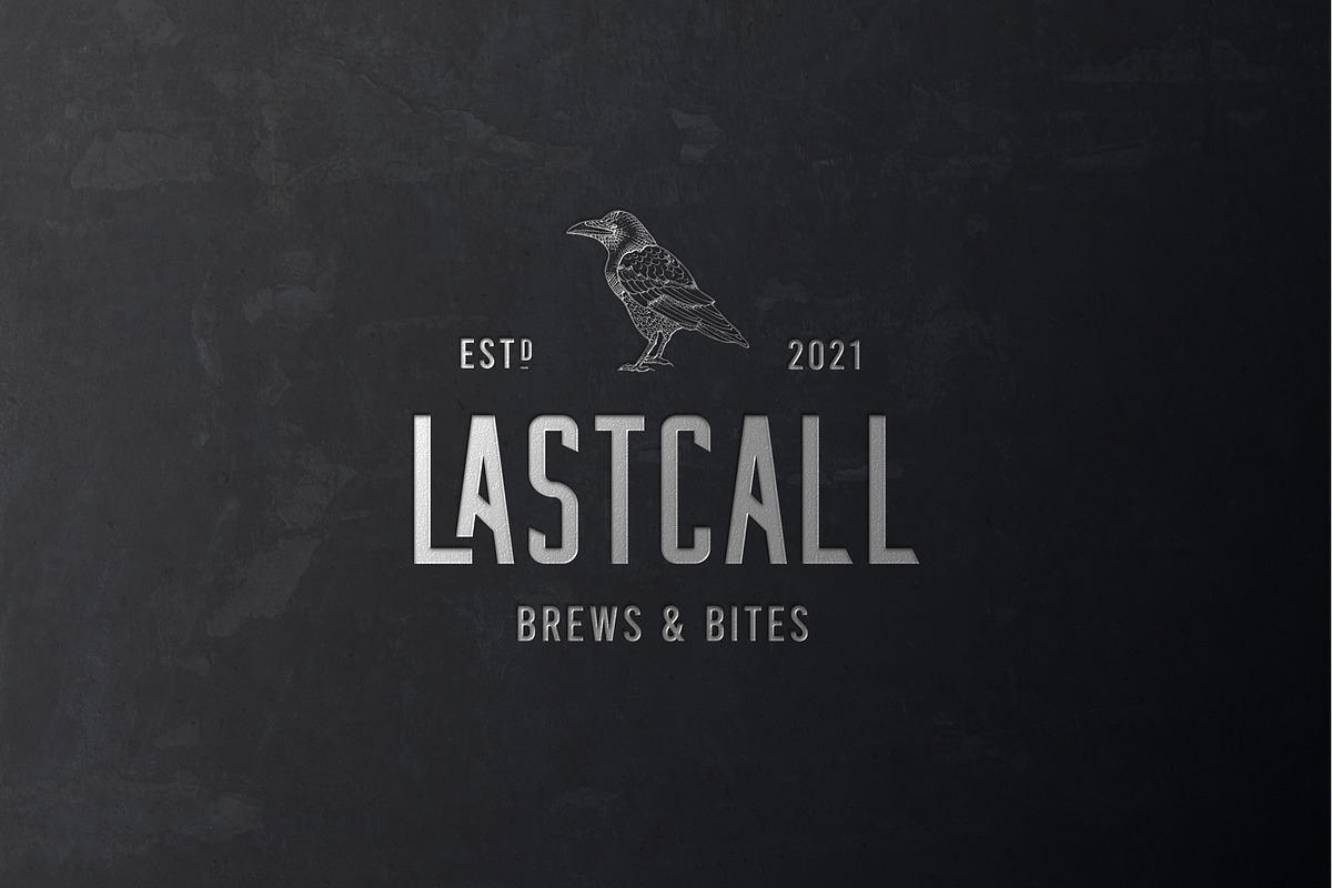Raven Illustration Logo Template, a Branding & Logo Template by Galaxybomb (Photo 1 of 4)