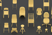 Basemesh chairs collection, a Furniture 3D Model by MohamedHussien1 (Thumbnail 2 of 4)