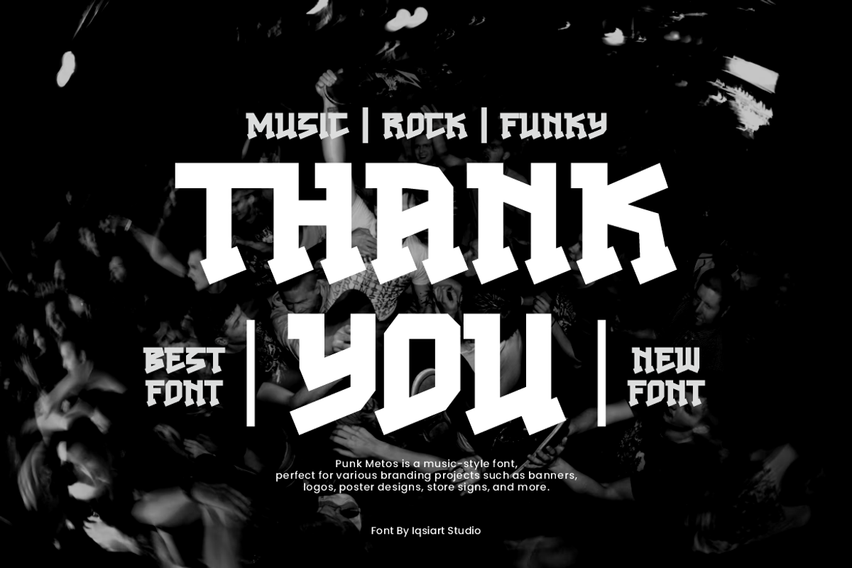 Punk Metos - Music Font, a Slab Serif Font by Iqsiart Studio (Photo 7 of 7)