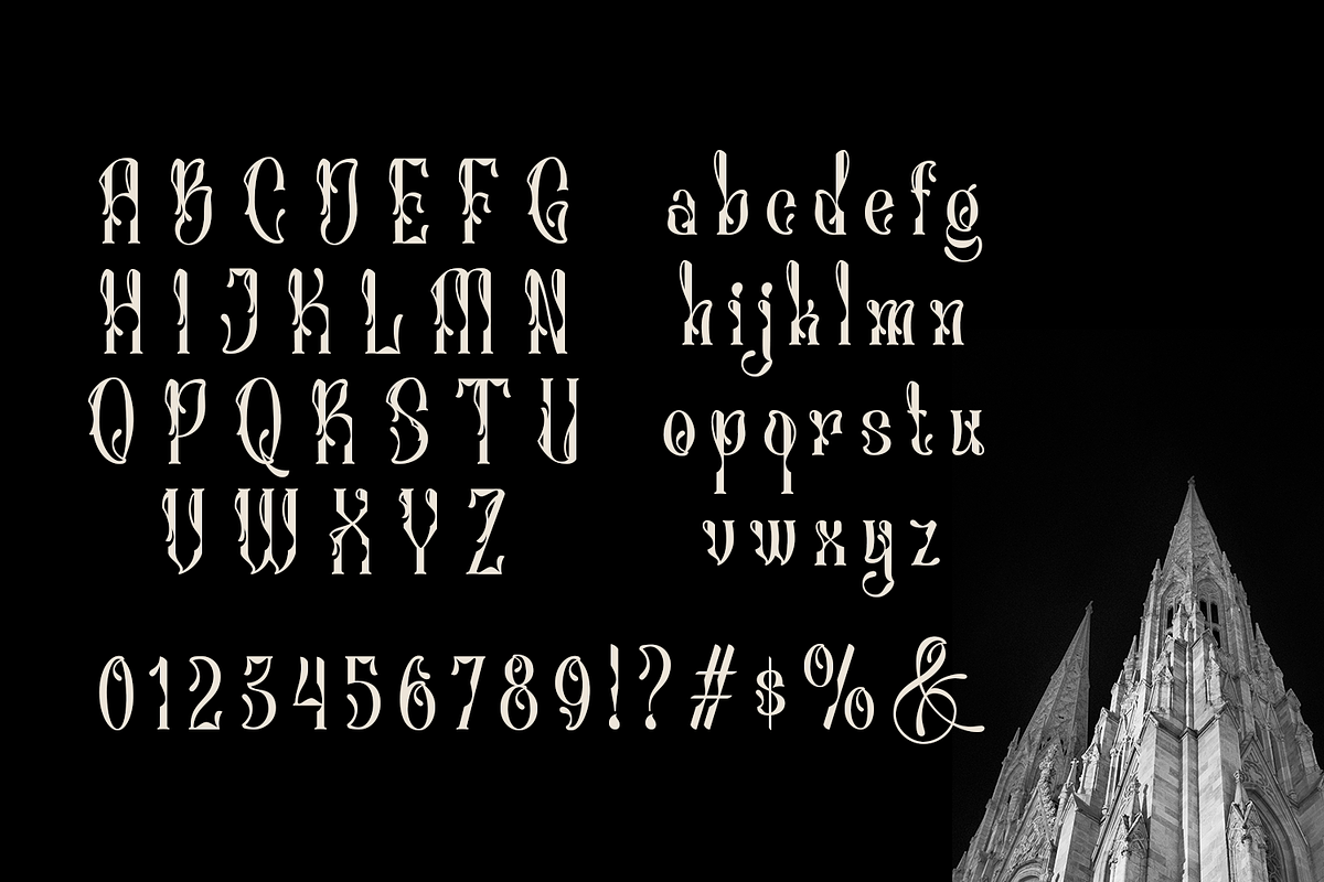 Glorivane - Victorian Display Font, a Blackletter Font by madeDeduk (Photo 4 of 8)