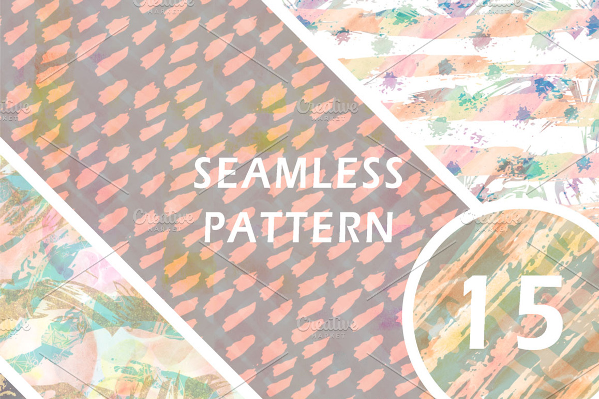 Watercolor seamless pattern, a Pattern Graphic by antuanetto (Photo 7 of 7)