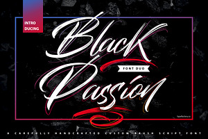 Black Passion – Brush Script Font, a Script Font by Typefactoryco