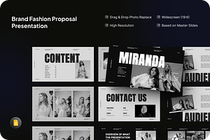 Brand Fashion Proposal Google Slide, a Presentation Template by SquidPixey