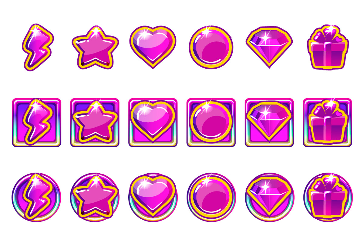 Vector game app Icons, set variants, an Icon by BabySofja