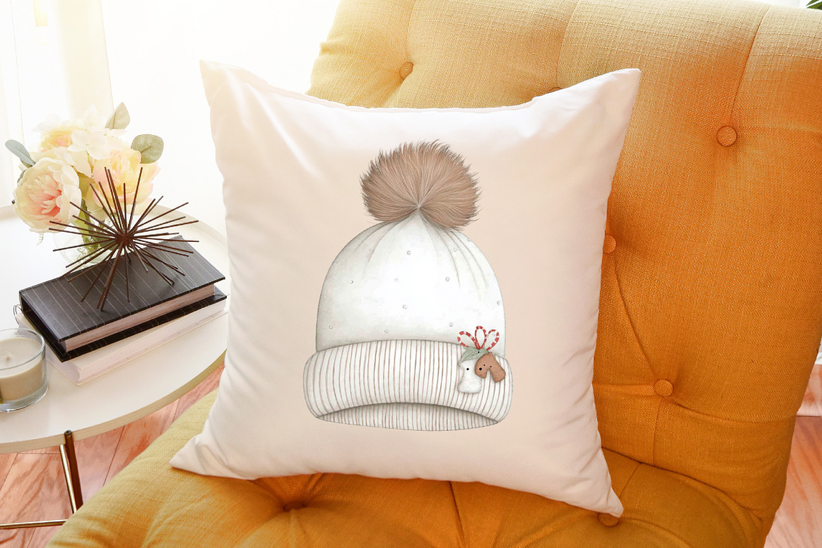 Cozy White Christmas Clipart Set, an Illustration by Sublimation Artist (Photo 6 of 6)
