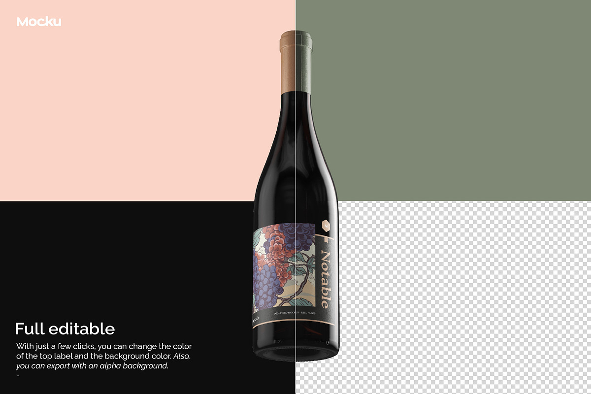 Notable - Burgundy Wine Video Mockup, a Packaging Mockup by Mocku (Photo 11 of 14)