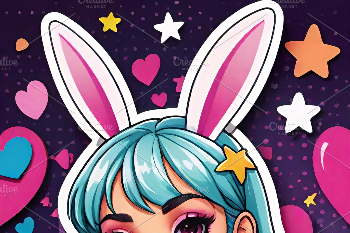 Bunny Girl Power Pack, an Illustration by ETARA by Mea Hau (Photo 2 of 11)