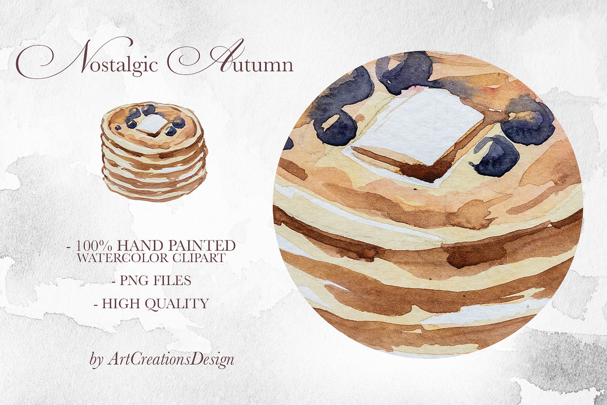 Hand Painted Nostalgic Autumn Set, a Decorative Illustration by ArtCreationsDesign (Photo 13 of 17)