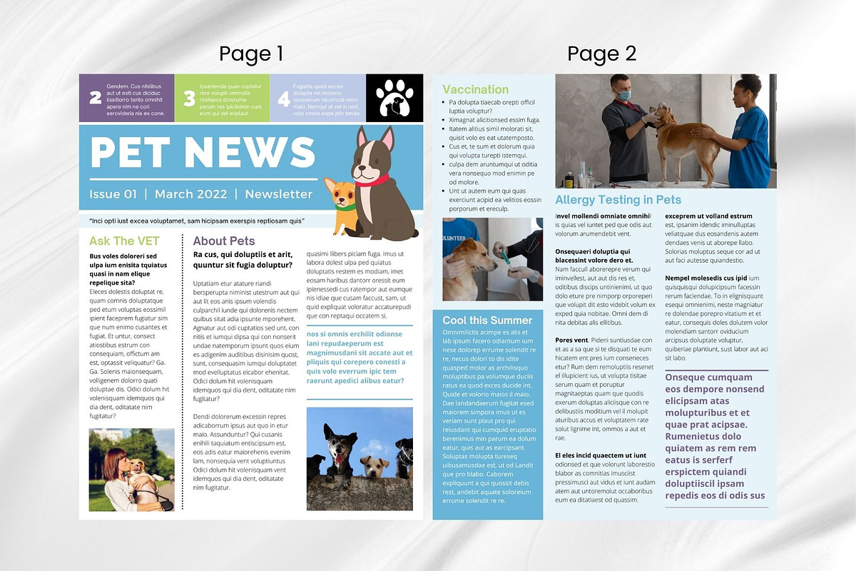 Canva newsletter template for pet care preview 7