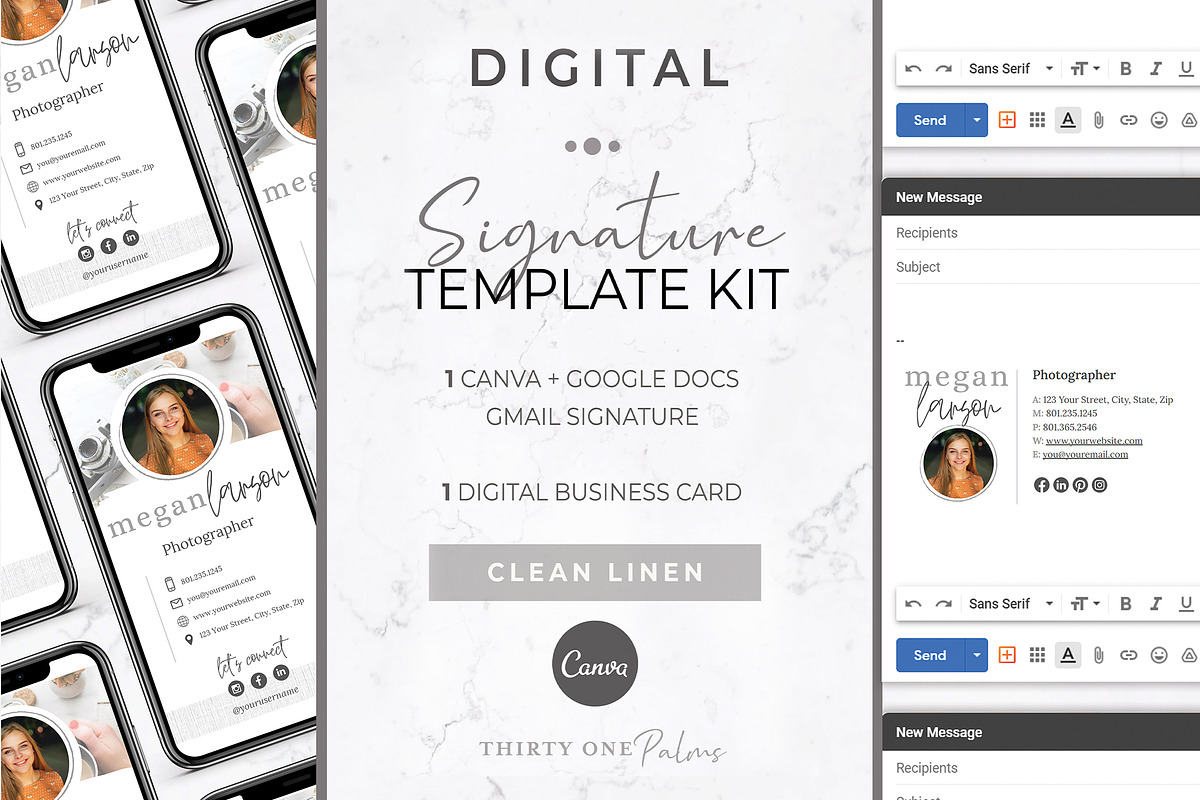 Gmail Signature & Digital Biz Card, an Email Template by Thirty One Palms Studio (Photo 1 of 11)