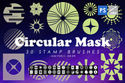 Circular Masks Photoshop Brushes, a Brush Add-On by ArtistMef (Thumbnail 1 of 6)
