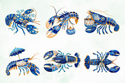 Pastel Summer Lobster Clipart, an Animal Illustration by Creative Art (Thumbnail 5 of 8)