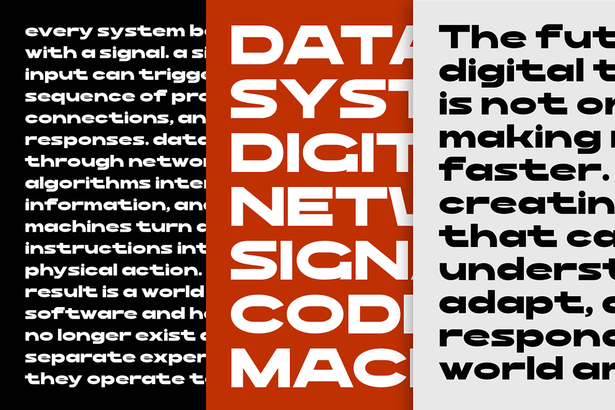 Rodbay - Bold Extended Typeface, a Sans Serif Font by roomspace creative lab (Photo 2 of 10)