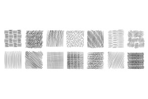 Doodle crosshatch. Hand drawn linear, an Illustration by YummyBuum