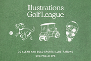 Golf Icon Set, a Sport Illustration by Veyla (Thumbnail 1 of 9)