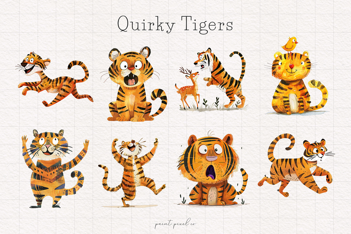 Quirky Safari Animal graphics, an Animal Illustration by PaintPixelCo (Photo 13 of 18)
