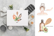Watercolor Beauty Salon Collection, a Healthcare Illustration by MayaNavits (Thumbnail 10 of 11)