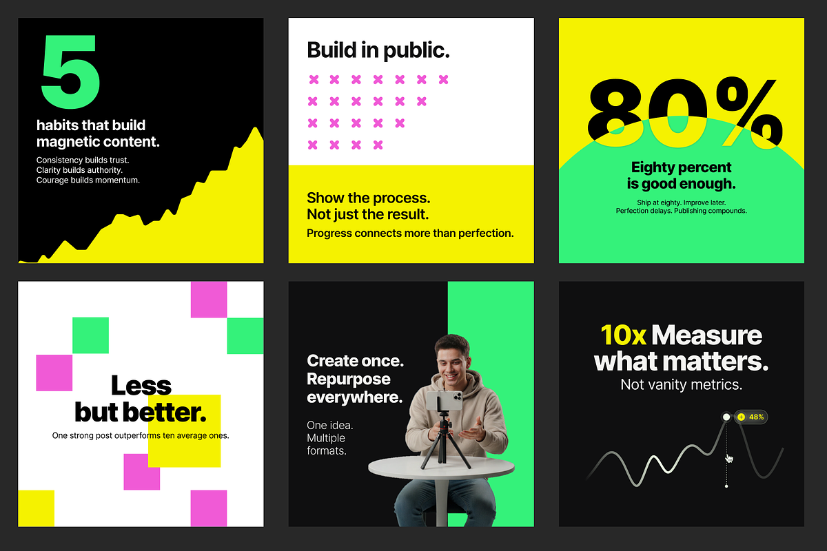 30 Neon Instagram Templates, a Social Media Template by xStudio (Photo 4 of 5)