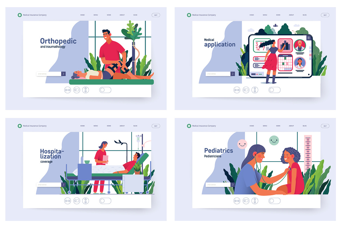 Part 1 Medical website illustrations, a Healthcare Illustration by Grivina's shop (Photo 17 of 37)