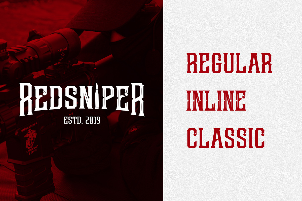 Redsniper Vintage Font preview 8