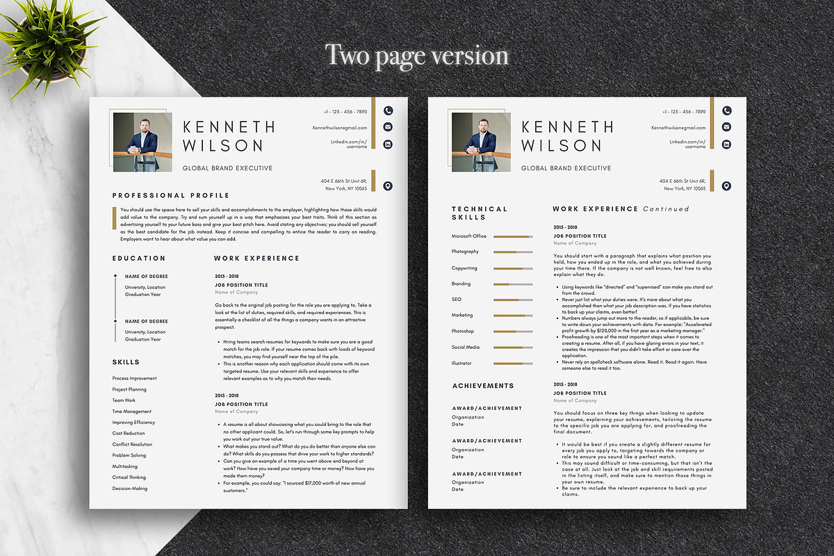 Modern Resume Canva Template | Canva, a Resume Template by Lux Resume (Photo 2 of 9)