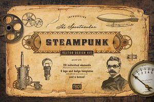 The Steampunk Vector Design Kit