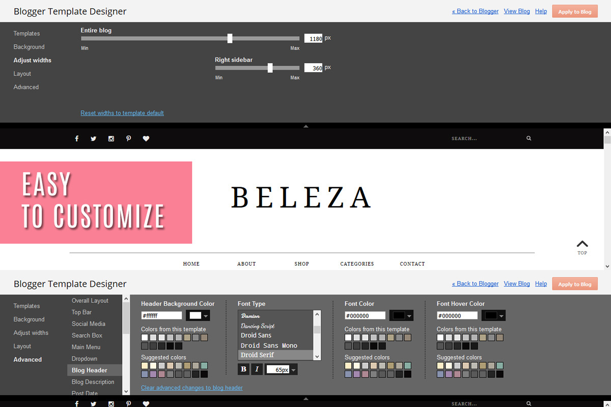 Blogger Template Responsive - BELEZA, a Websites & App Template by Vefio Themes (Photo 3 of 4)