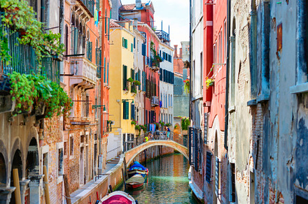 Small canal and bridge in Venice, an Architecture Photo by Vapi