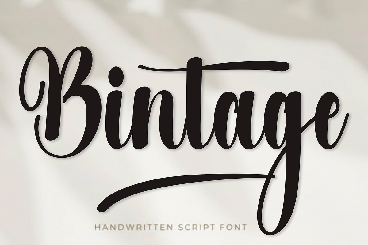 Bintage, a Handwritten Font by InermediaSTUDIO (Photo 1 of 4)