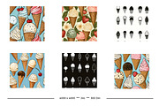 Ice Cream Retro Art Style Patterns, a Pattern Graphic by karenfoleyphoto (Thumbnail 5 of 10)