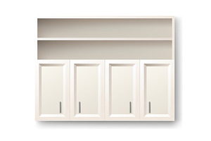 Kitchen cabinets mockup, an Object Illustration by Things for designers