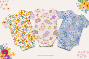 Vivid Flowers, clipart & patterns, a Graphic by Cozy pattern shop (Thumbnail 7 of 11)