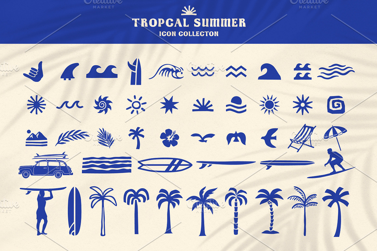 Tropical Summer Icon Collection, a Solid Icon by cd-design.co (Photo 1 of 6)