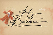 Hi Barbie Handmade, a Script Font by Areatype (Thumbnail 1 of 11)