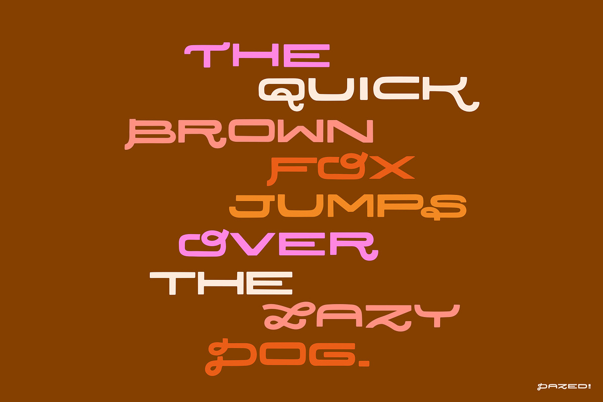 Dazed! A Quirky Retro Font & Extras, a Sans Serif Font by Jaclyn Caris (Photo 2 of 16)