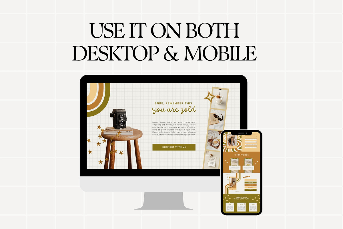 Boho Canva Website Template, a Landing Page Template by Anna Design Studio (Photo 6 of 8)