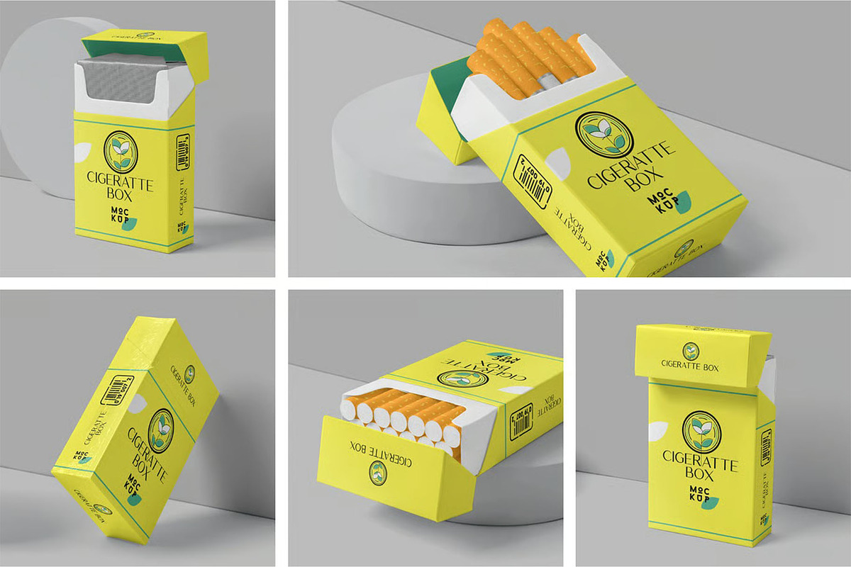 Cigarette Pack Mockups, a Product Mockup by megostudi0 (Photo 1 of 7)