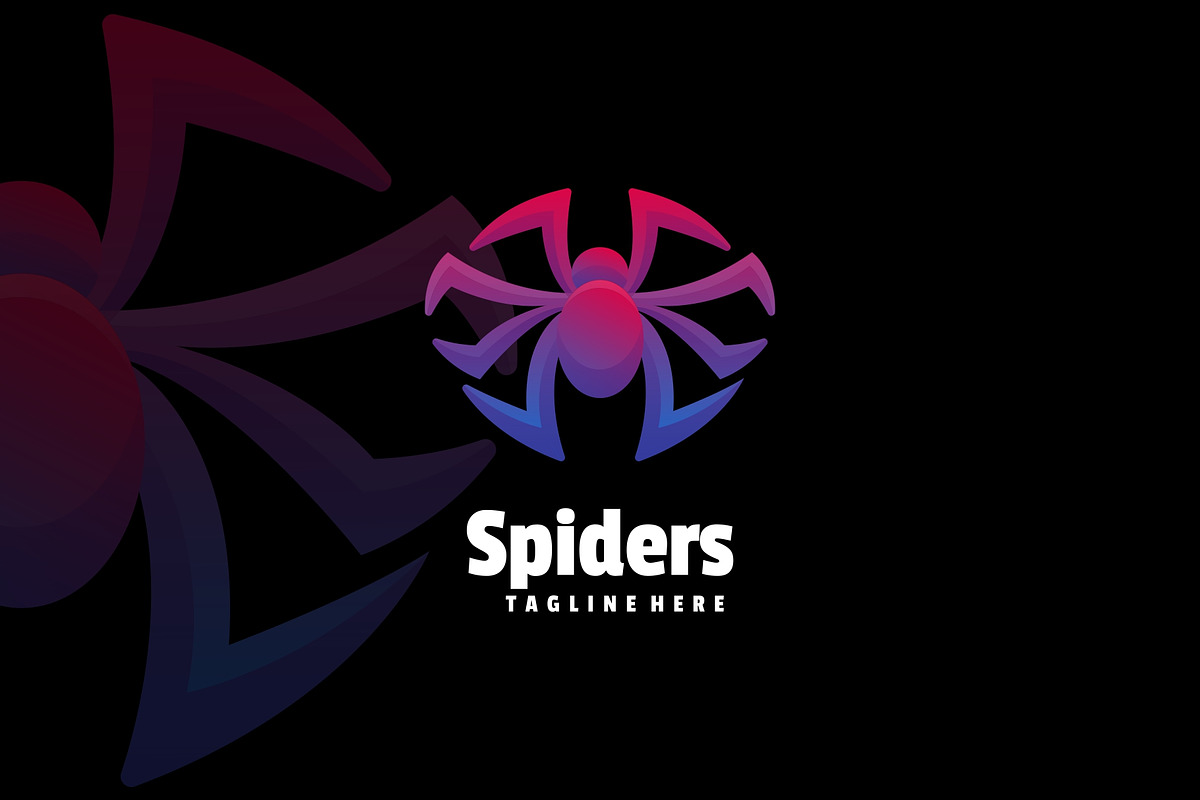 Spiders  Gradient Colorful Style., a Design Template by ModalTampang