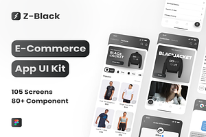 Z-Black E-Commerce App UI Kit, an App Template by Creative Perspective