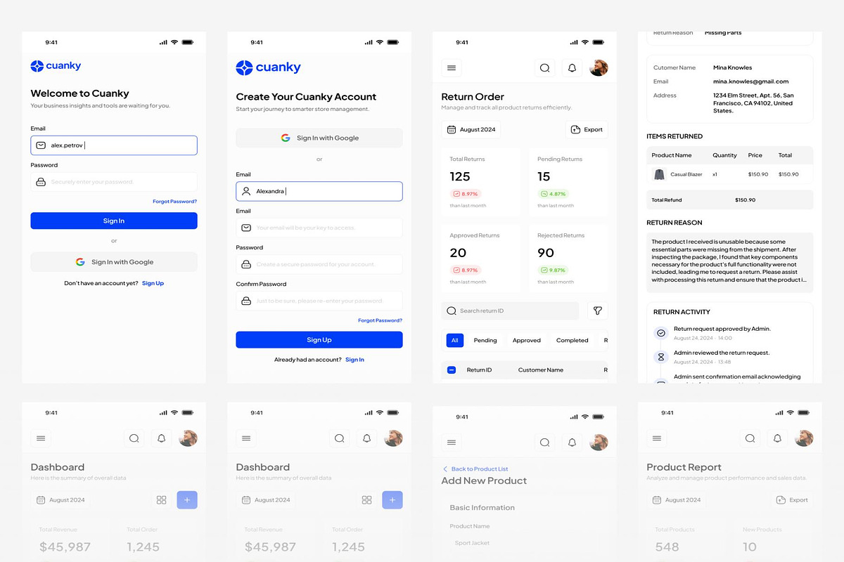 Cuanky - Ecommerce Dashboard UI KIT, an UI Kit Template by Lumina_ui_ux202 (Photo 6 of 7)