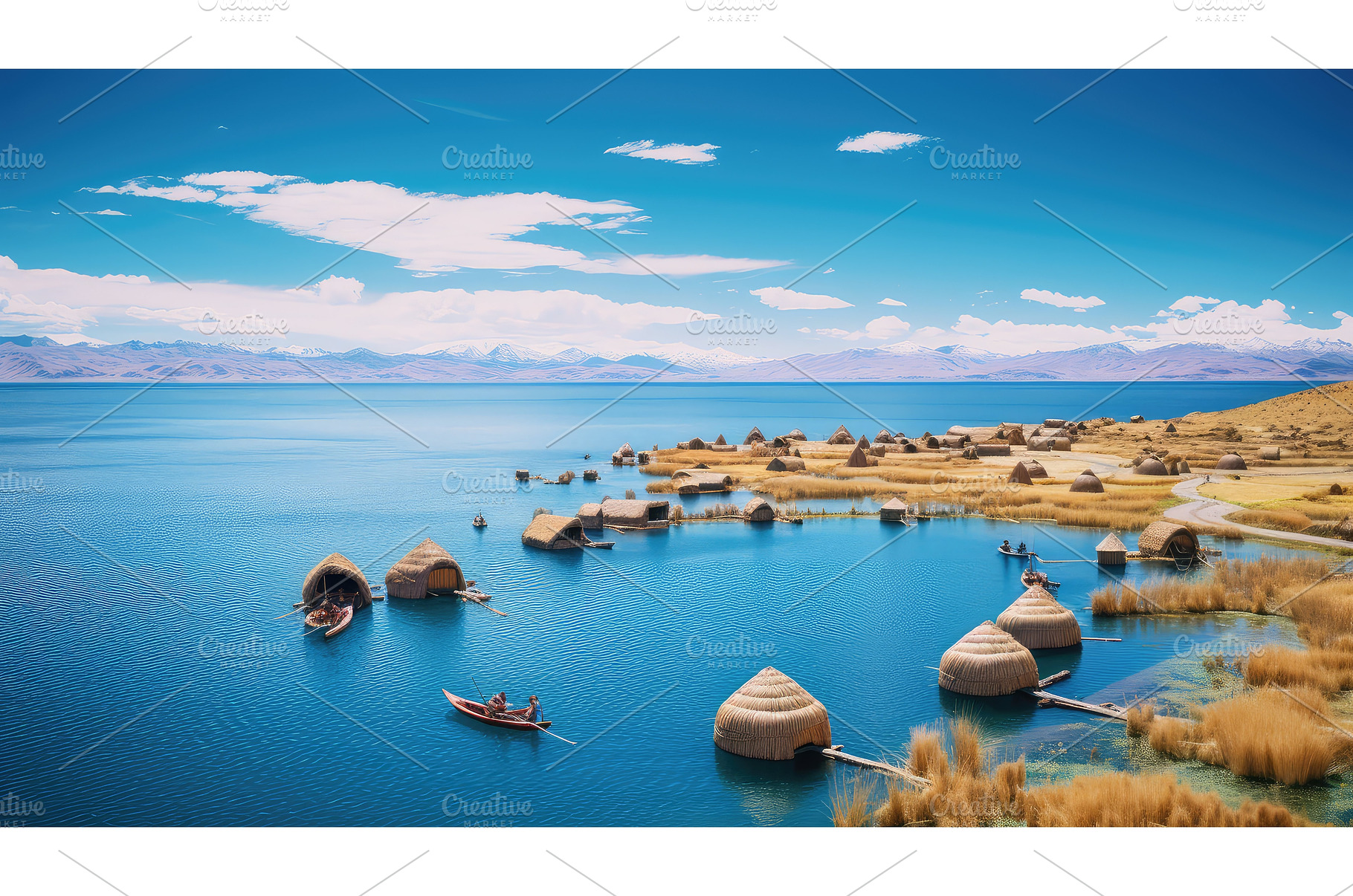 bolivia lake titicaca floating ai, an Architecture Photo by pikepicture